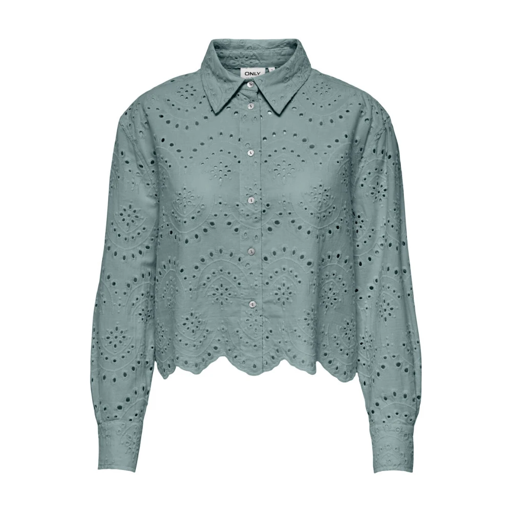 Only Lange Mouw Shirt Geweven Green Dames