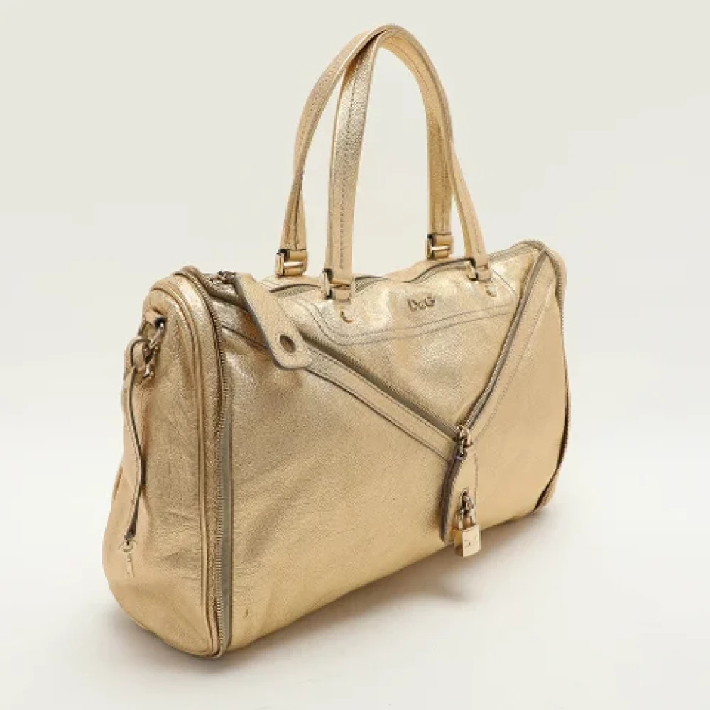 Dolce & Gabbana Pre-owned Leather handbags Yellow Dames