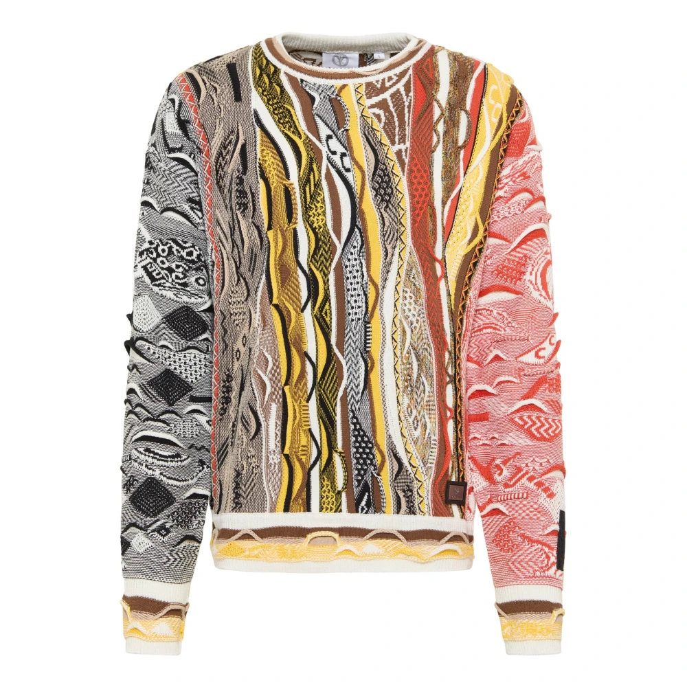 Carlo colucci Kleurrijke Gebreide Trui Delueg Multicolor Heren