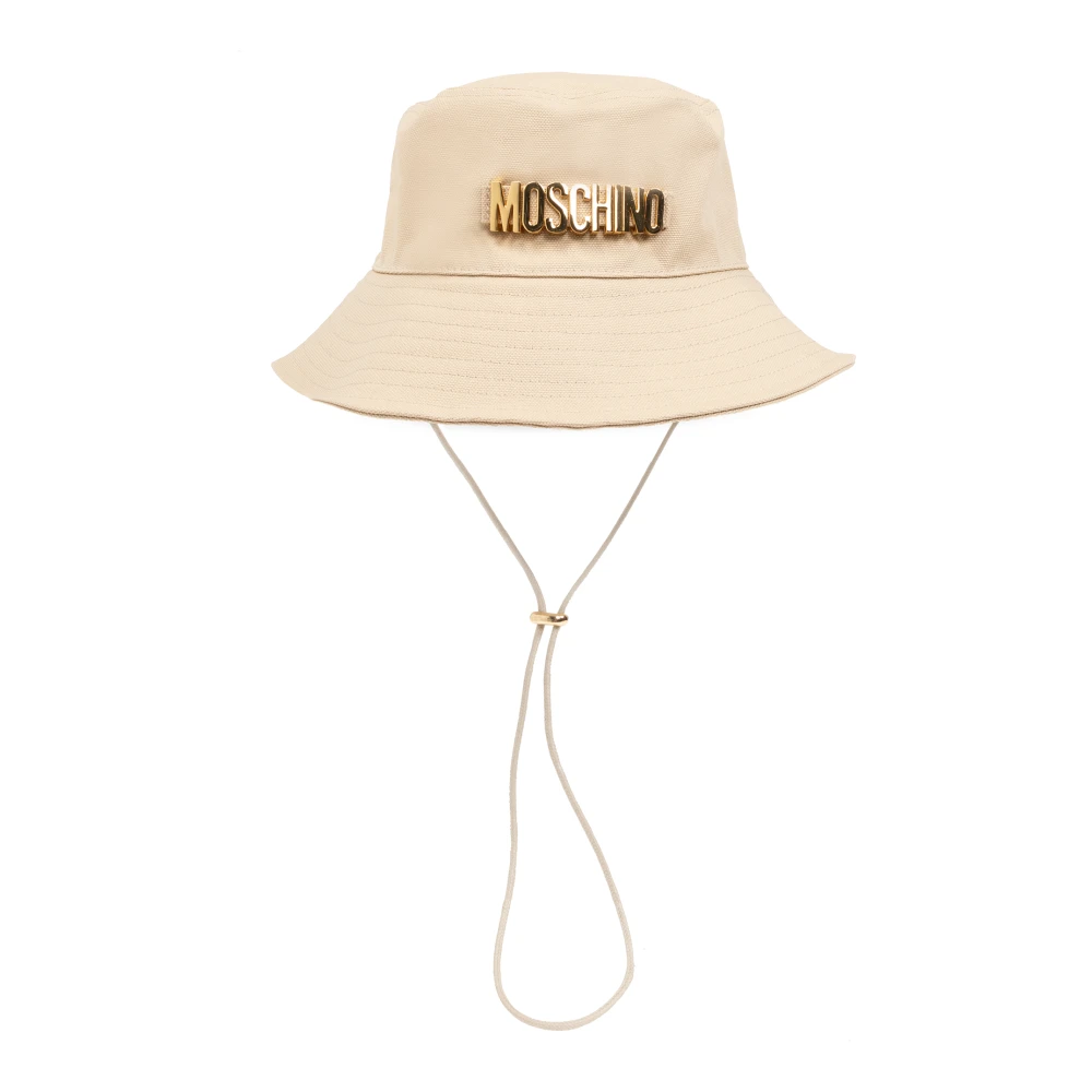 Moschino Emmerhoed met logo Beige Unisex