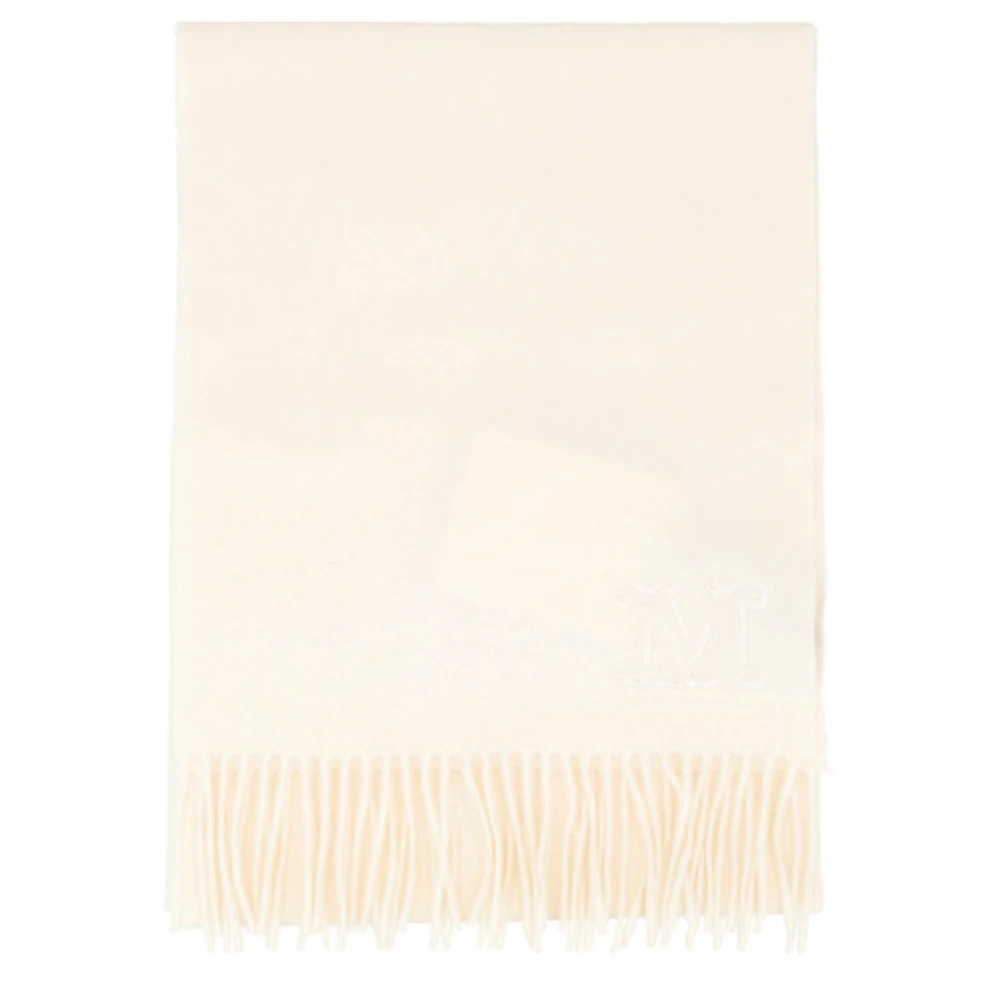 Max Mara Vit Foulard Halsduk White, Dam