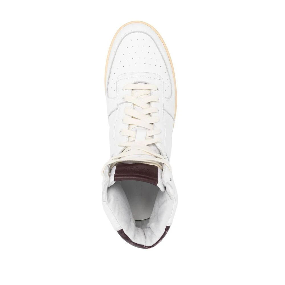 Rhude Hoge Sneakers Wit Maroon Paneelontwerp White Heren