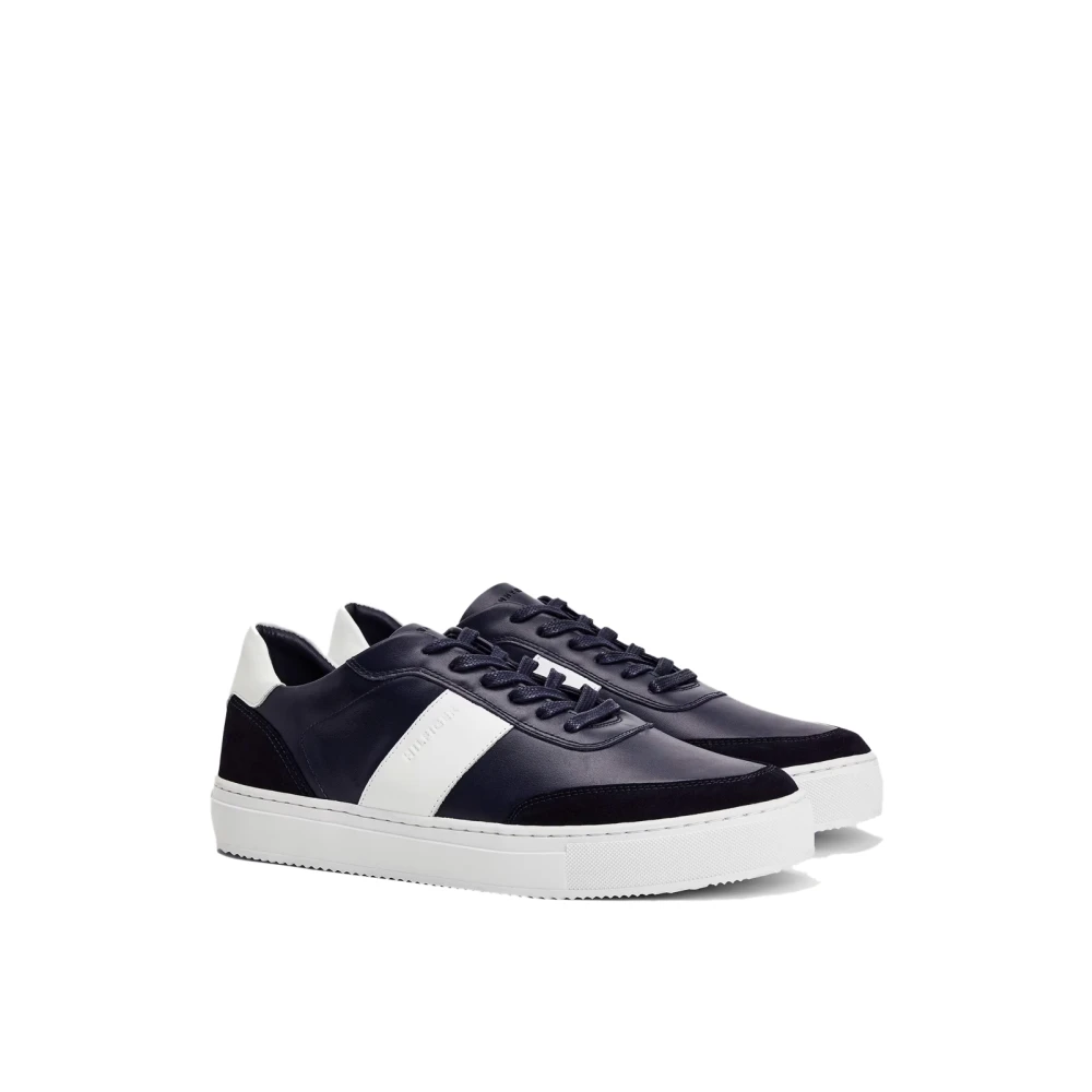 Tommy Hilfiger Premium Gestreepte Sneakers Heren Schoenen Blauw