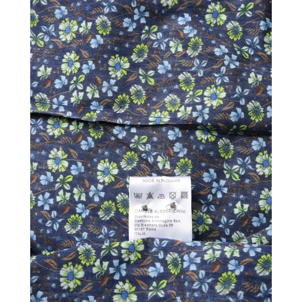 Daniele Alessandrini Basic Overhemd Blue Heren