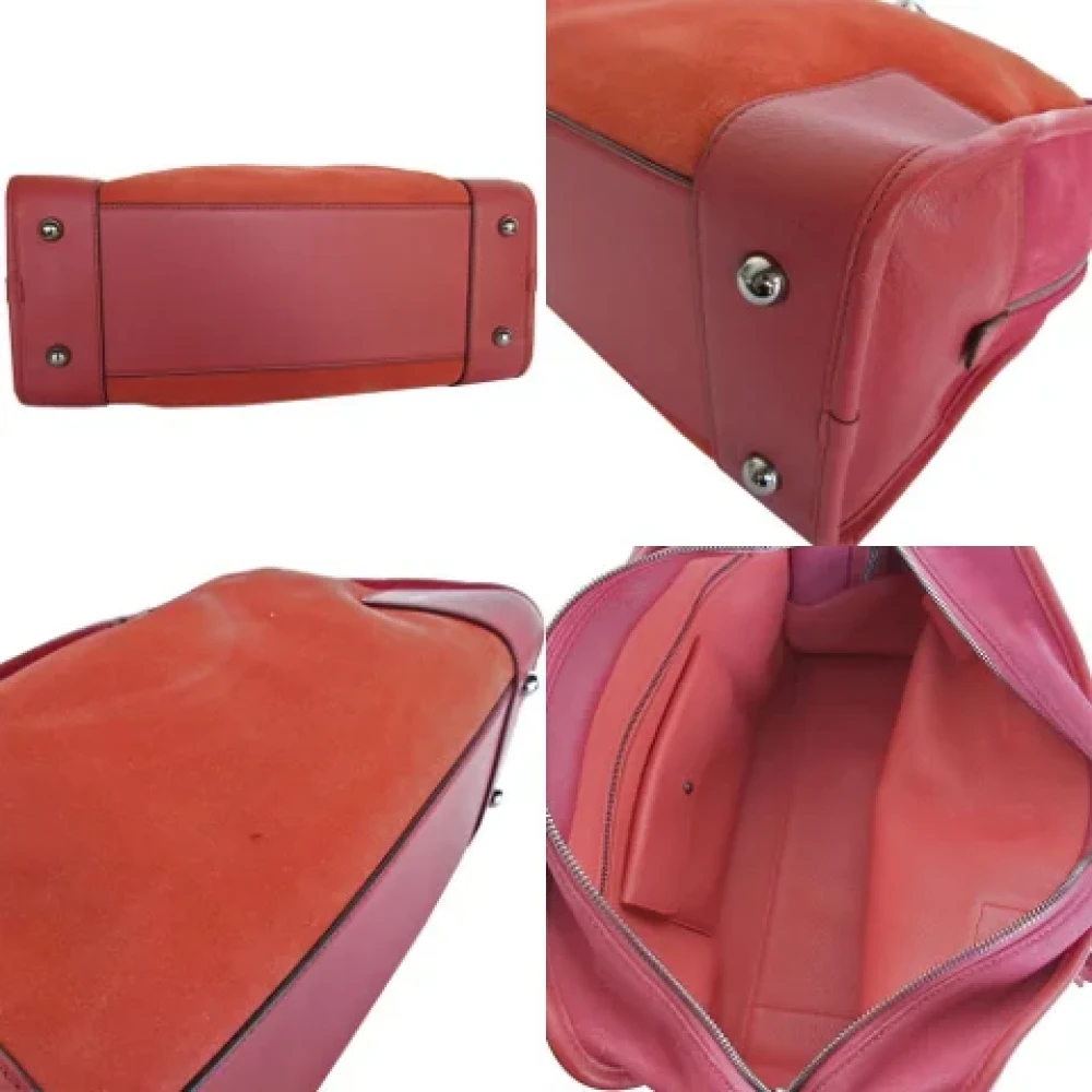 Loewe Pre-owned Suede handbags Red Dames