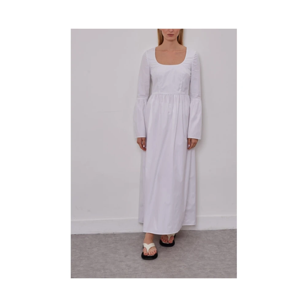 Loulou Studio Bohemian Katoenen Midi Jurk White Dames
