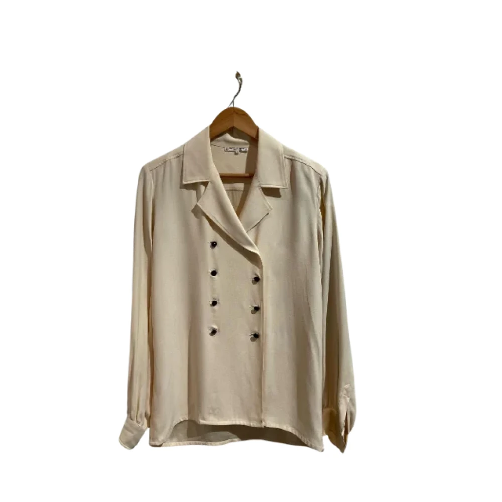 Yves Saint Laurent Vintage Pre-owned Silk tops Beige Dames