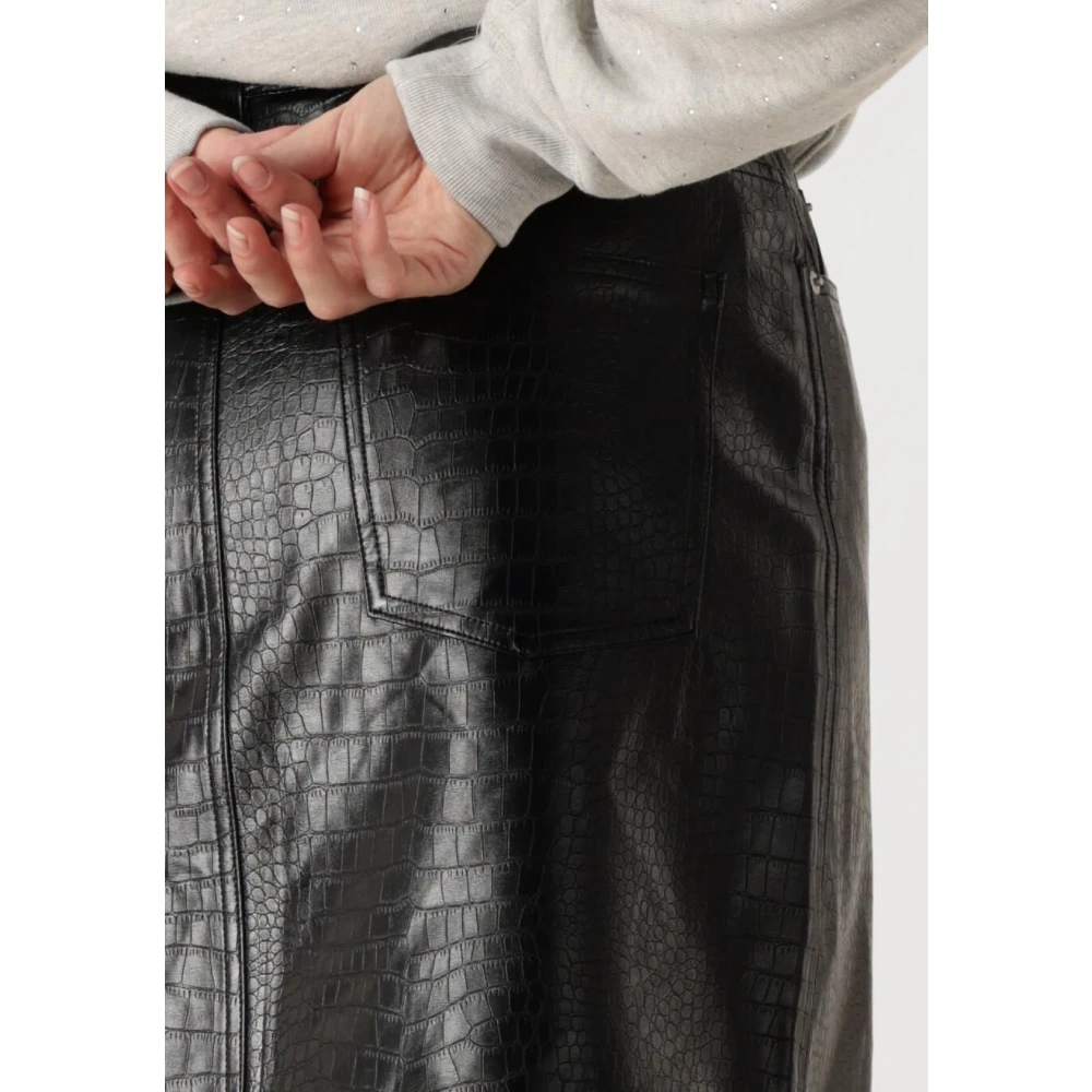 Catwalk Junkie Zwarte Vegan Leren Minirok Black Dames