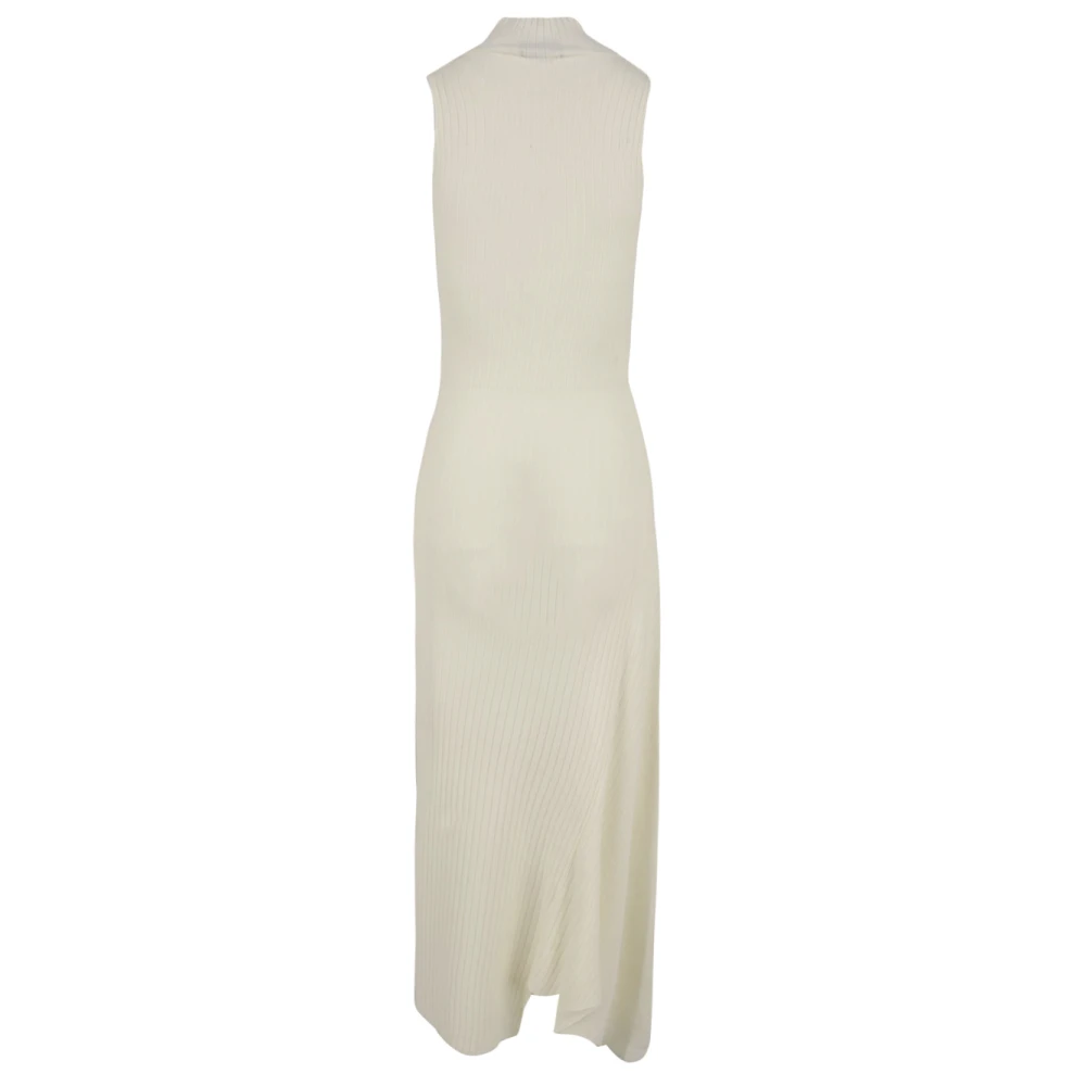 Akep Crèmekleurige jurk met model Vskd01062 Beige Dames