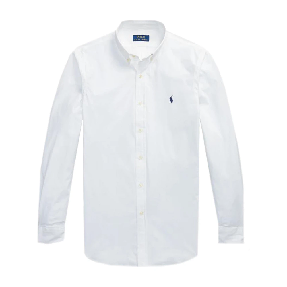 Ralph Lauren Verfijnd Slim-Fit Katoenen Stretch Overhemd White Heren