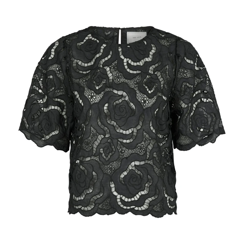 NEO NOIR Zwarte Kant Blouse Trisha Stijl Black Dames