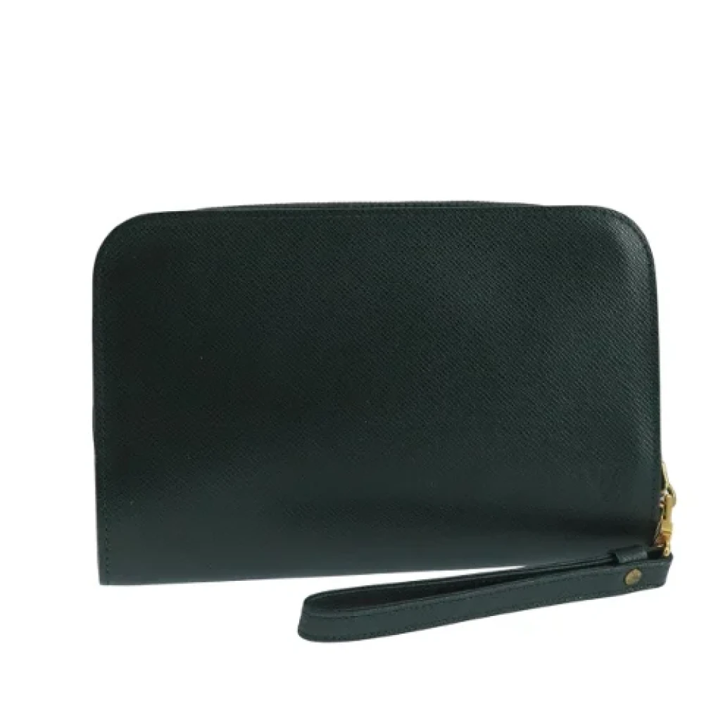 Louis Vuitton Vintage Pre-owned Leather clutches Green Dames