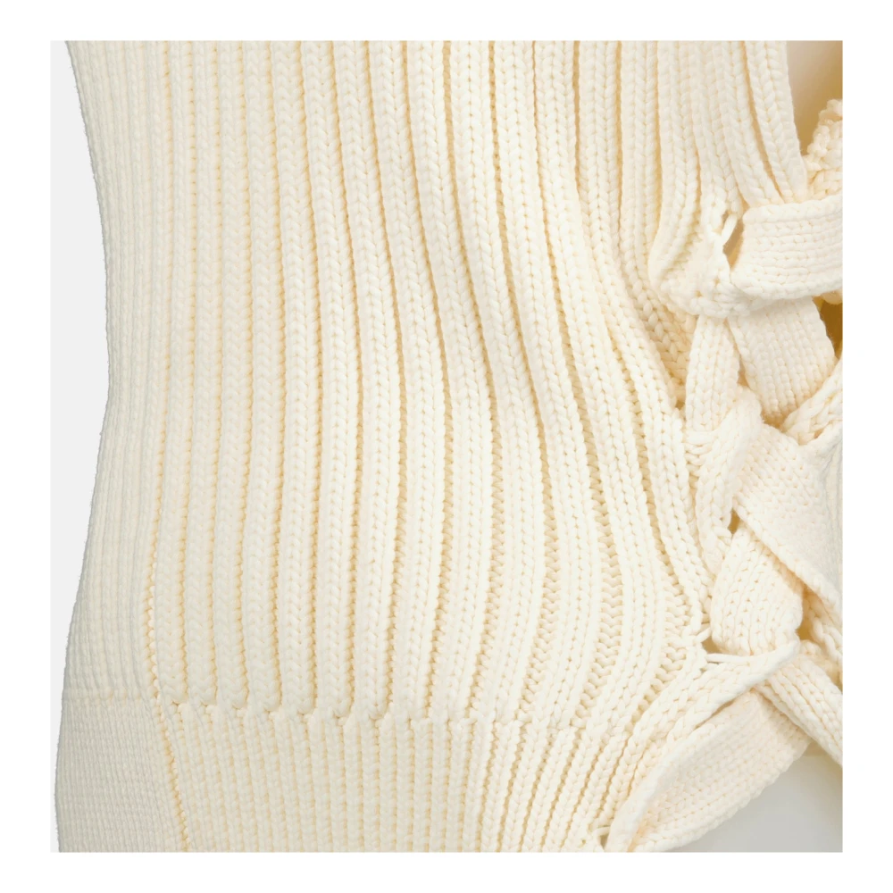 IRO Geribbelde Vetersweater White Dames