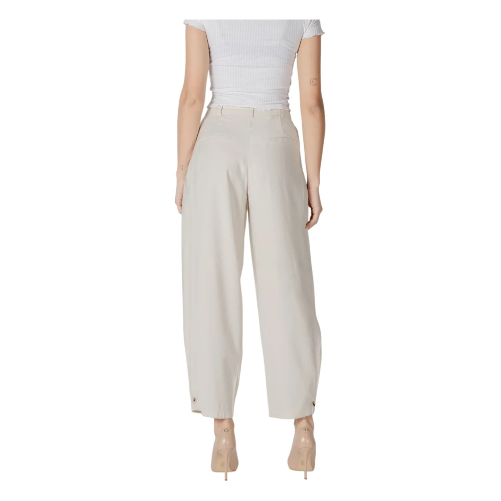 Vila Witte Viscose-Blend Zomerbroek White Dames