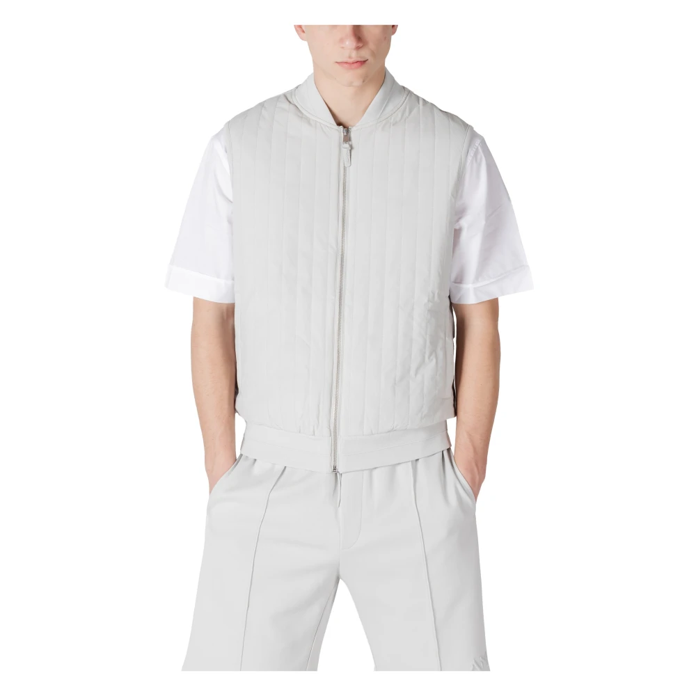 Antony Morato Men's Gray Grey Sleeveless Gilet With Zip Fastening 2XL