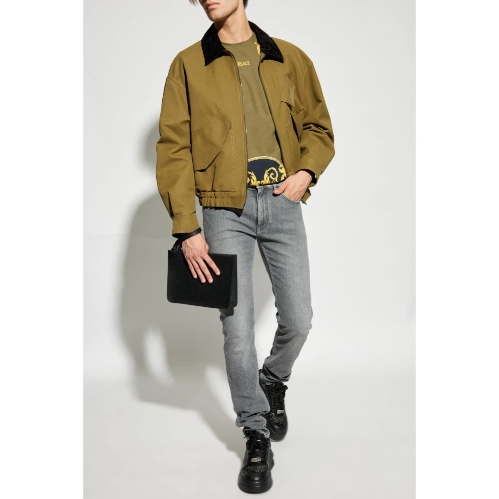 Versace Jeans met toelopende pijpen Gray Heren