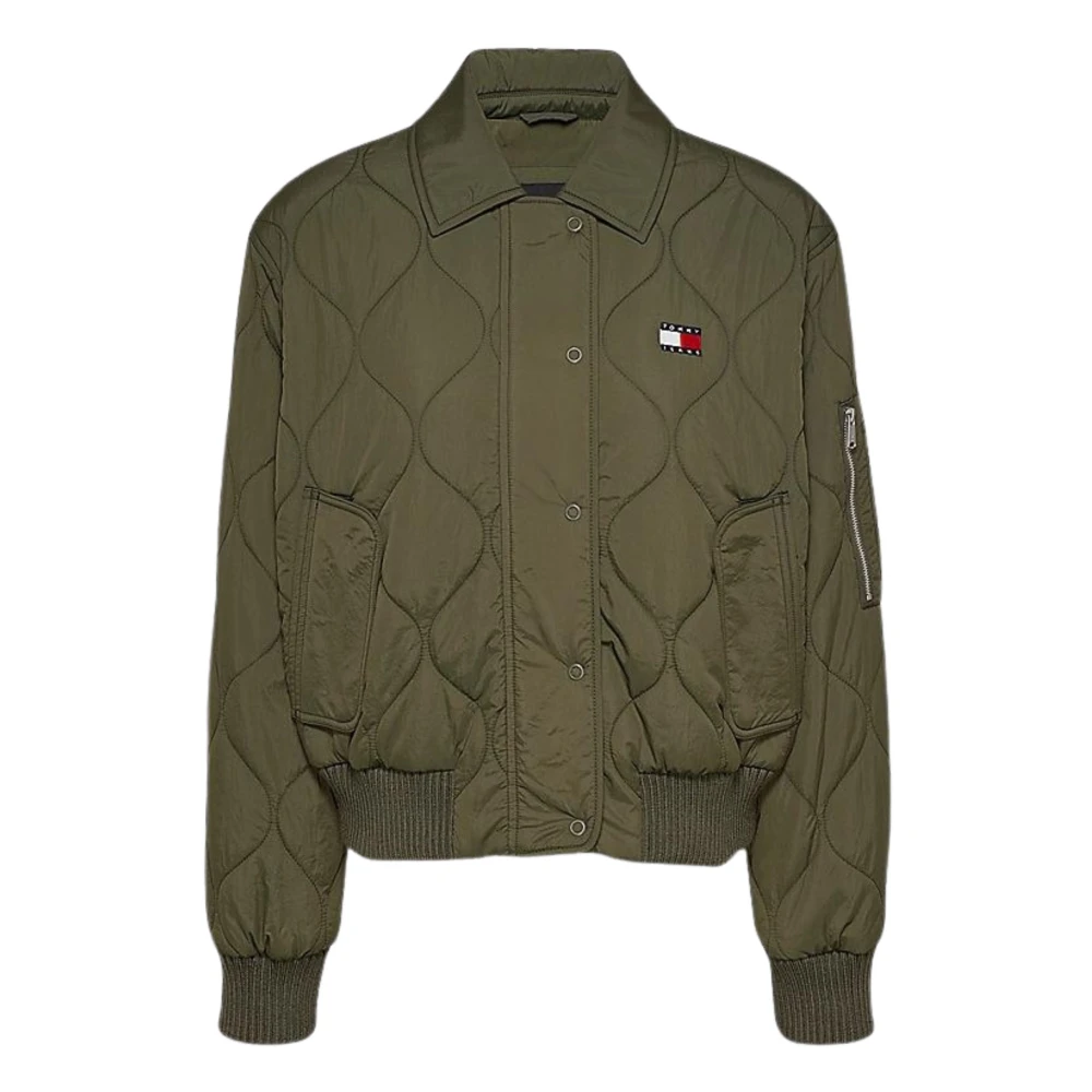 Tommy Hilfiger Waterafstotende Gewatteerde Bomberjack Green Dames