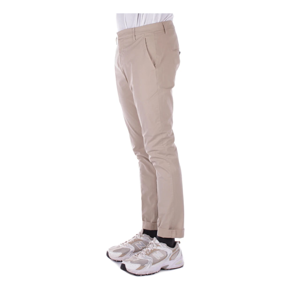 Dondup Beige Slim Fit Broek met Logo Beige Heren