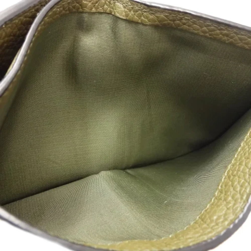 Valentino Vintage Pre-owned Leather wallets Green Dames