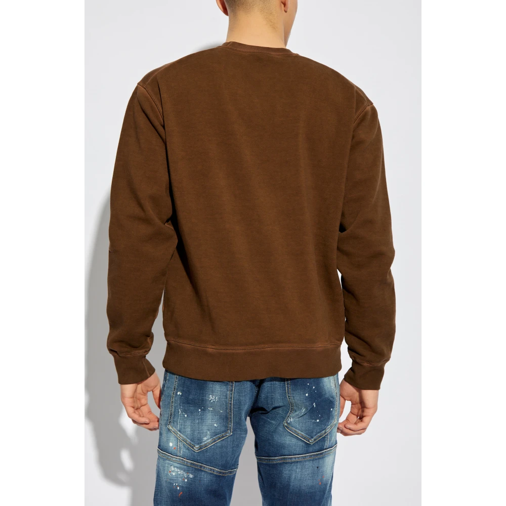 Dsquared2 Gedrukte sweatshirt Brown Heren