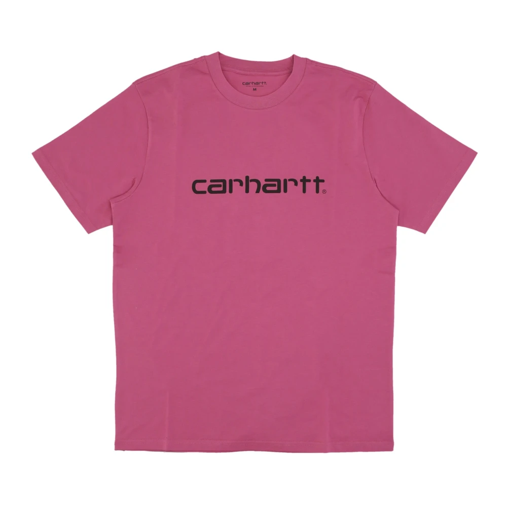 Carhartt WIP Magenta Zwart Streetwear Tee Pink Heren