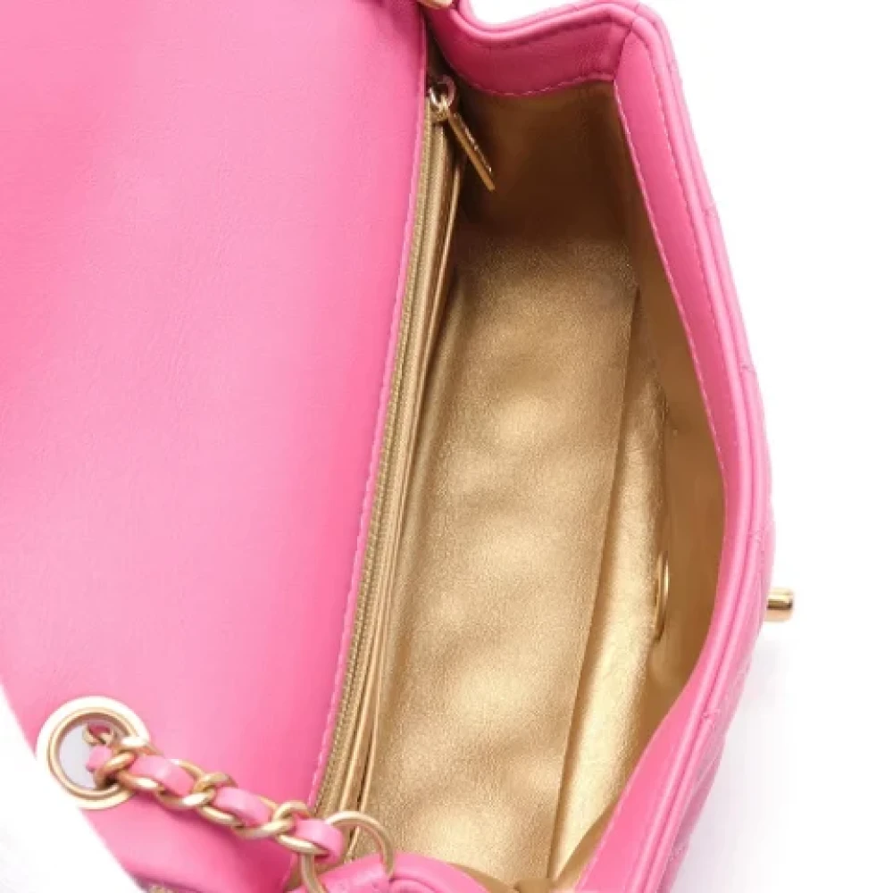 Chanel Vintage Pre-owned Leather chanel-bags Pink Dames
