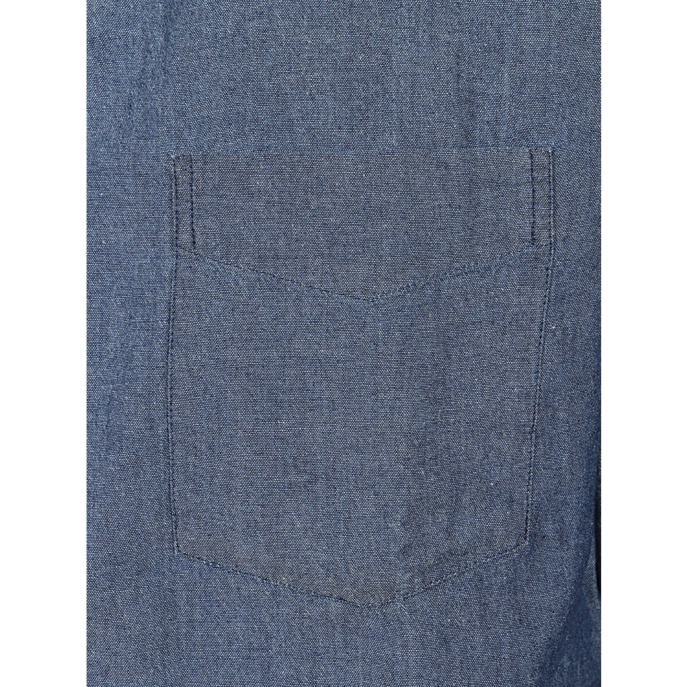 Aspesi Denim overhemd met klassieke kraag Blue Heren