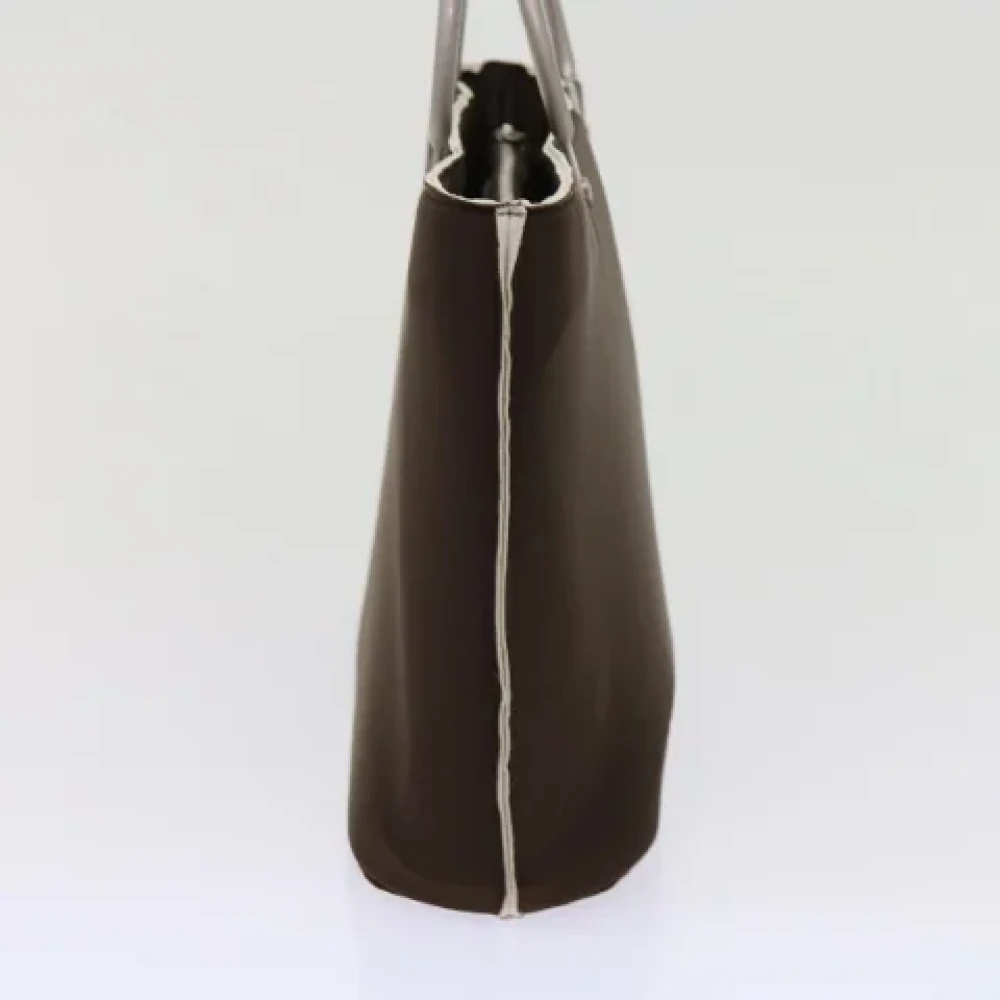 Chanel Vintage Pre-owned Nylon handbags Brown Dames