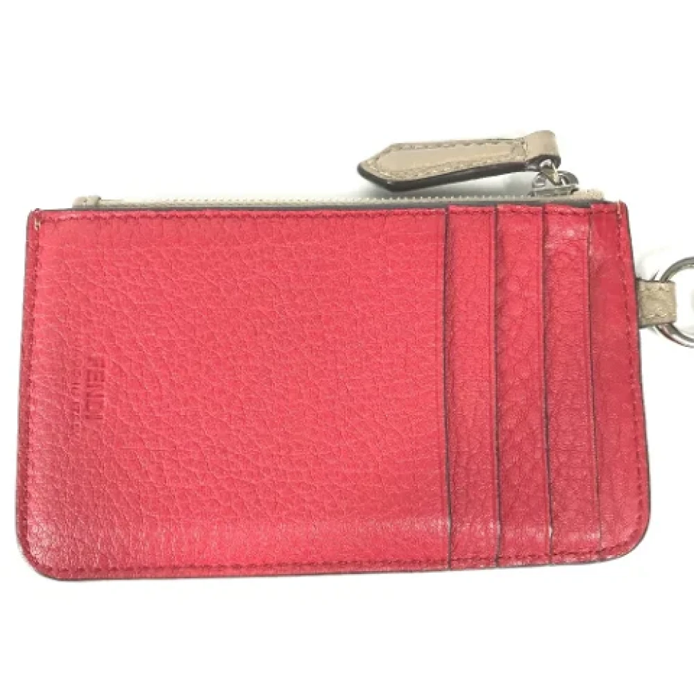Fendi Vintage Pre-owned Leather wallets Beige Dames