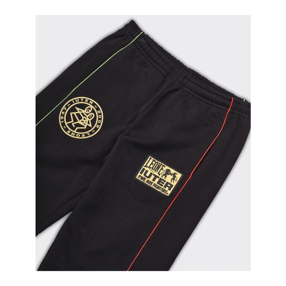 Iuter Zwarte Track Pants Leone Black Heren