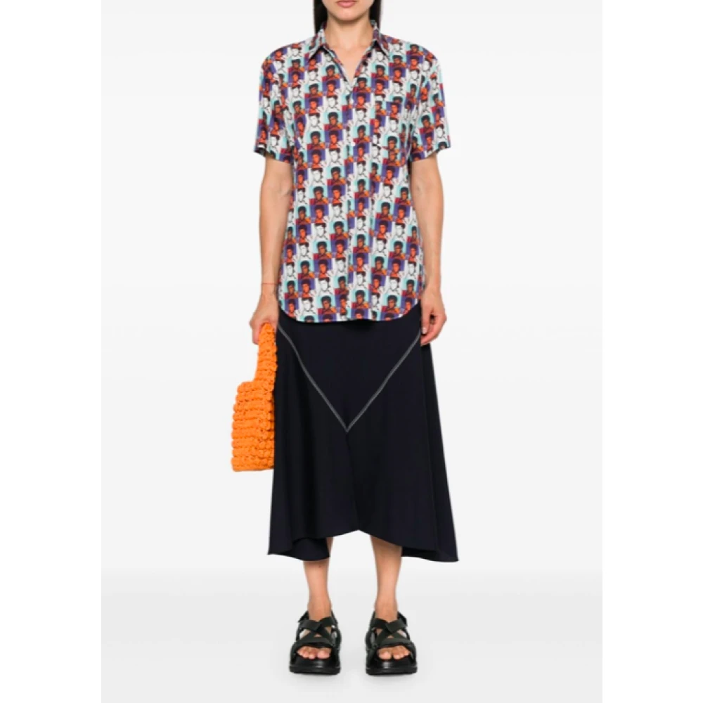 Marni Navy A-Lijn Rok Blue Dames