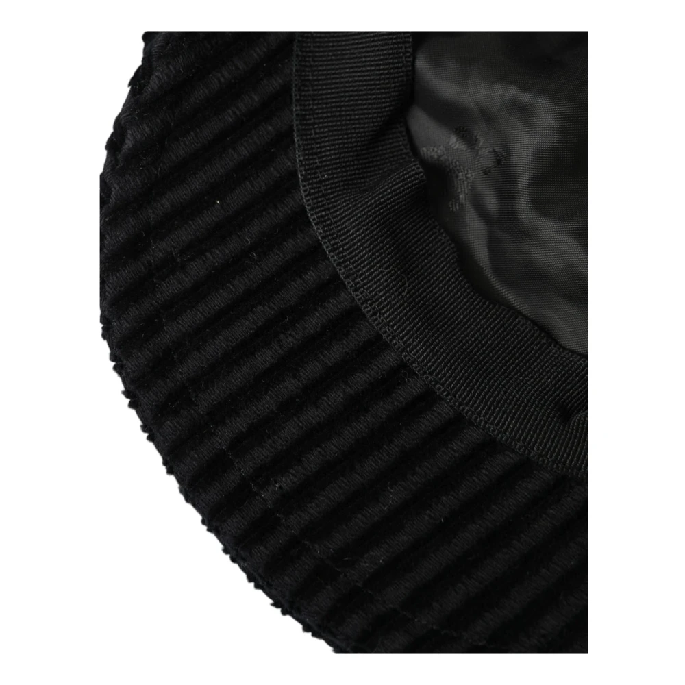 Dolce & Gabbana Stijlvolle Wide Brim Bucket Hat Black Heren