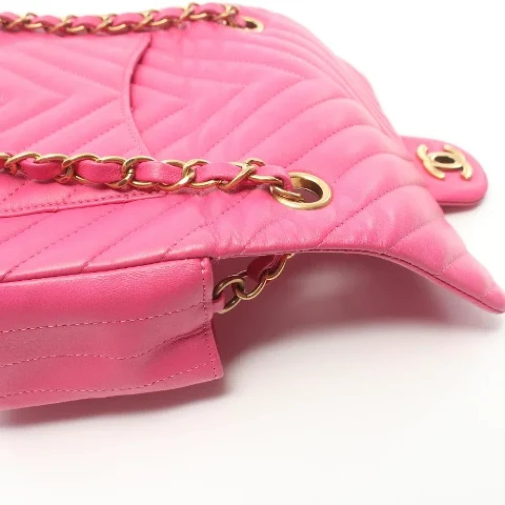 Chanel Vintage Pre-owned Leather crossbody-bags Pink Dames
