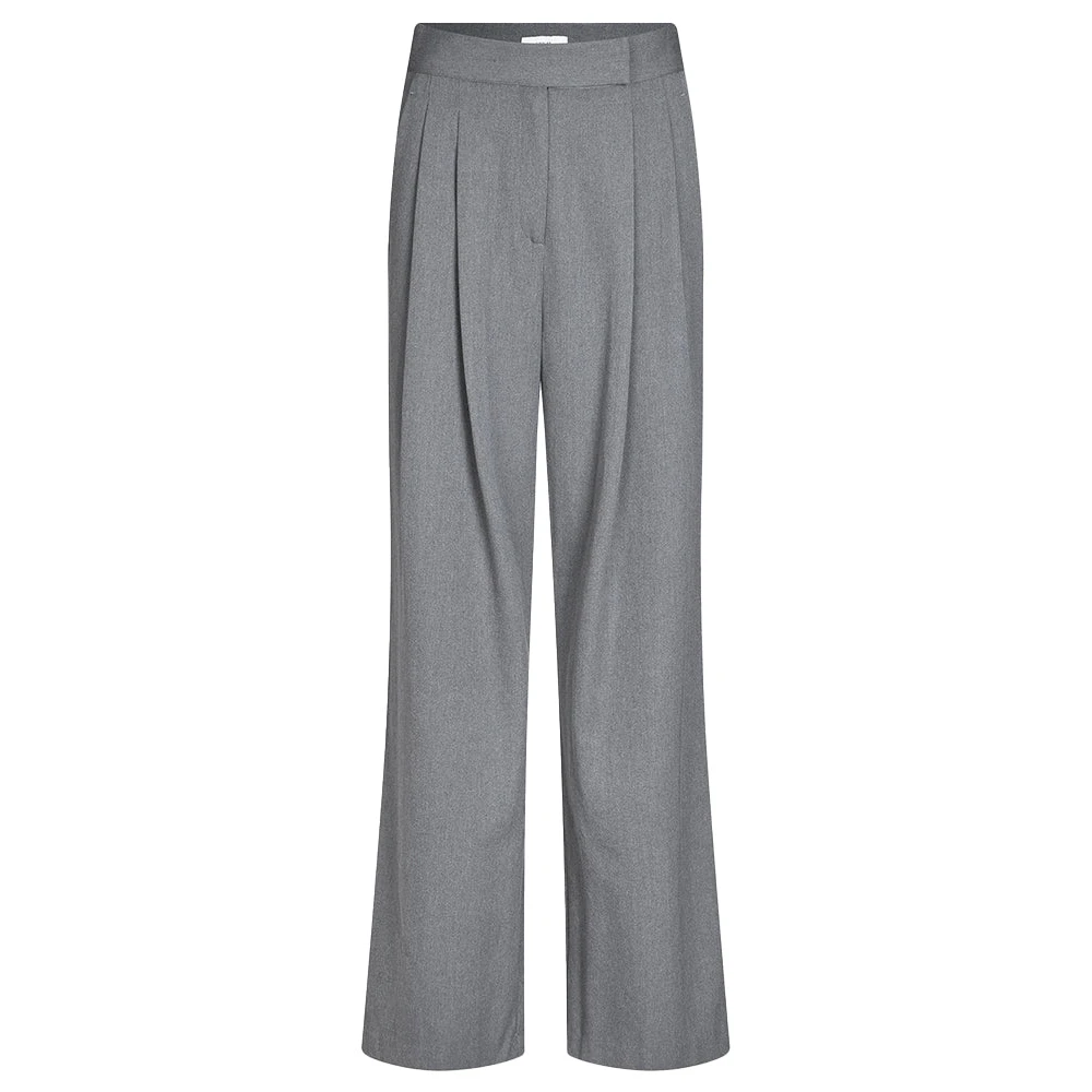 Envii Grijs Melange Straight Broek Gray Dames