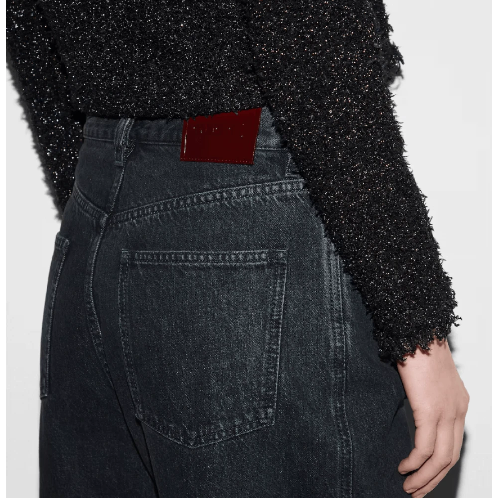 Gucci Midnight Blue Wide-Leg Jeans Blue Dames