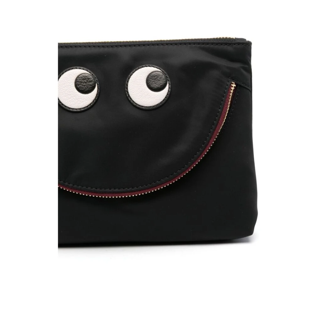 Anya Hindmarch Zwarte Econyl Ooglap Tas Black Dames