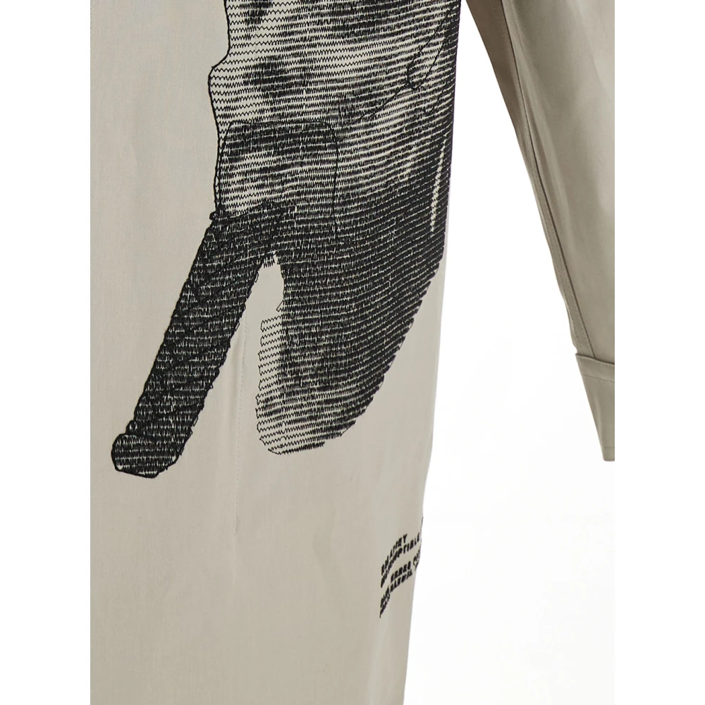 Rick Owens Grijze Overhemd met Contrasterend Borduurwerk Gray Heren