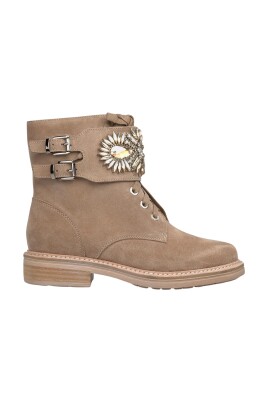 Botas De Tacón Alma En Pena Con Tachuelas Para Mujer Naranja/Rosa