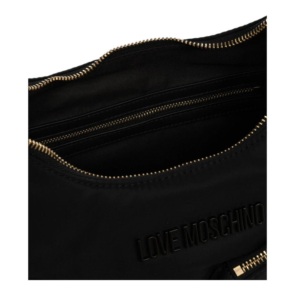 Love Moschino Stijlvolle Hobo Tas met Ritssluiting Black Dames