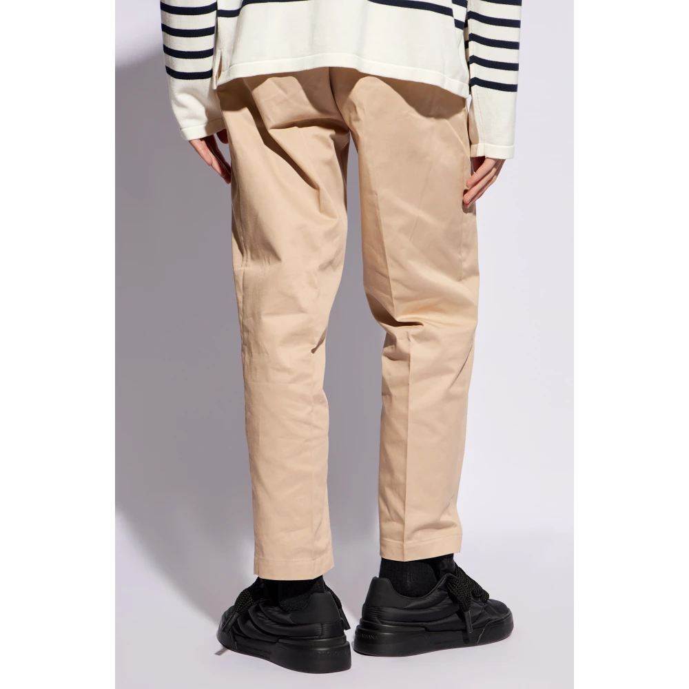 Maison Kitsuné Plooi-front broek Beige Heren