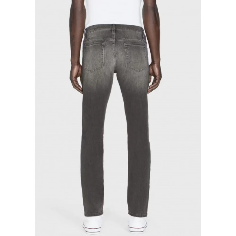 Frame Slim Straight Donkere Denim Jeans Black Heren