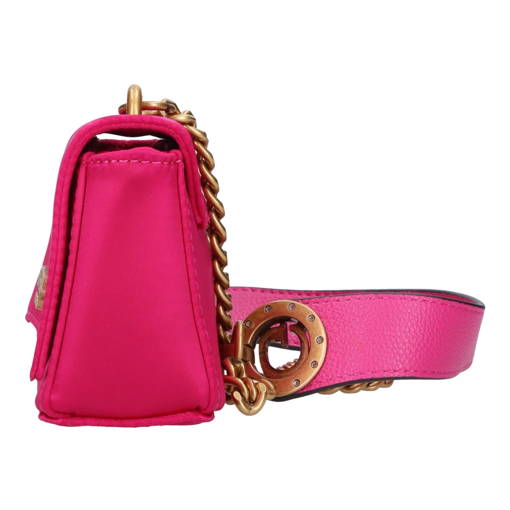 Guess Mini Fabric Crossbody Bag Pink Dames