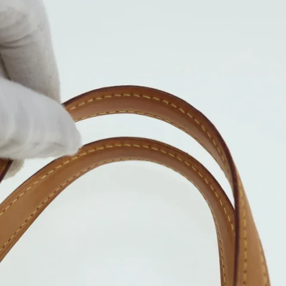 Louis Vuitton Vintage Pre-owned Leather handbags Beige Dames