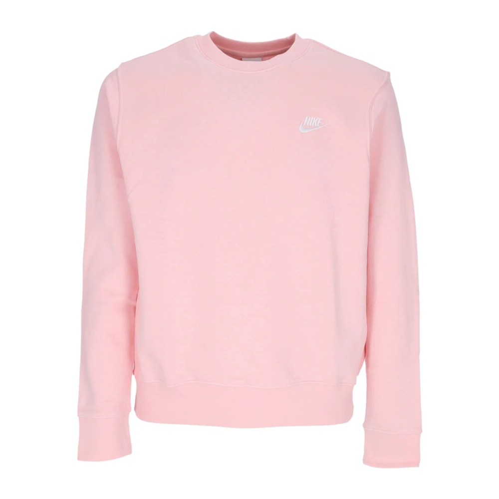 Nike Lichtgewicht Crewneck Sweatshirt Sportclub Pink Heren