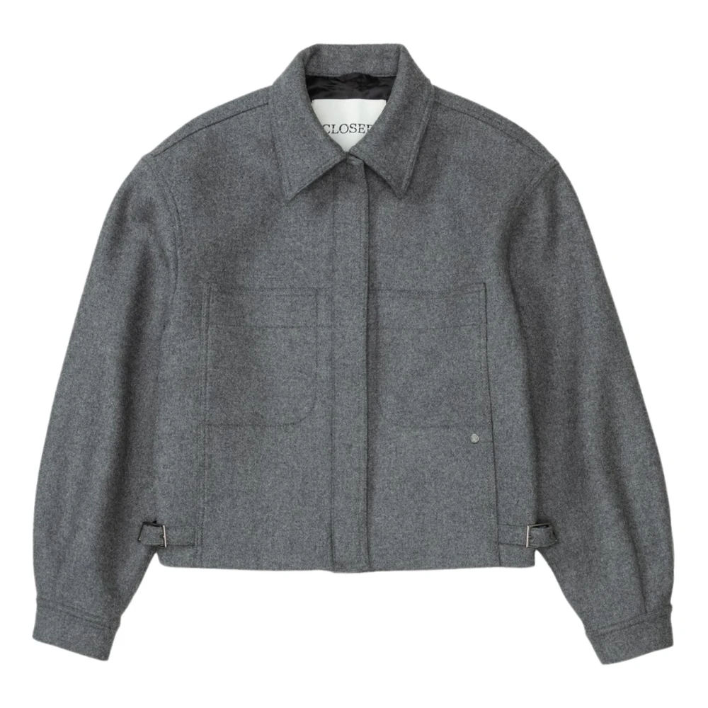 Closed Donkergrijze Jassen Gray Dames