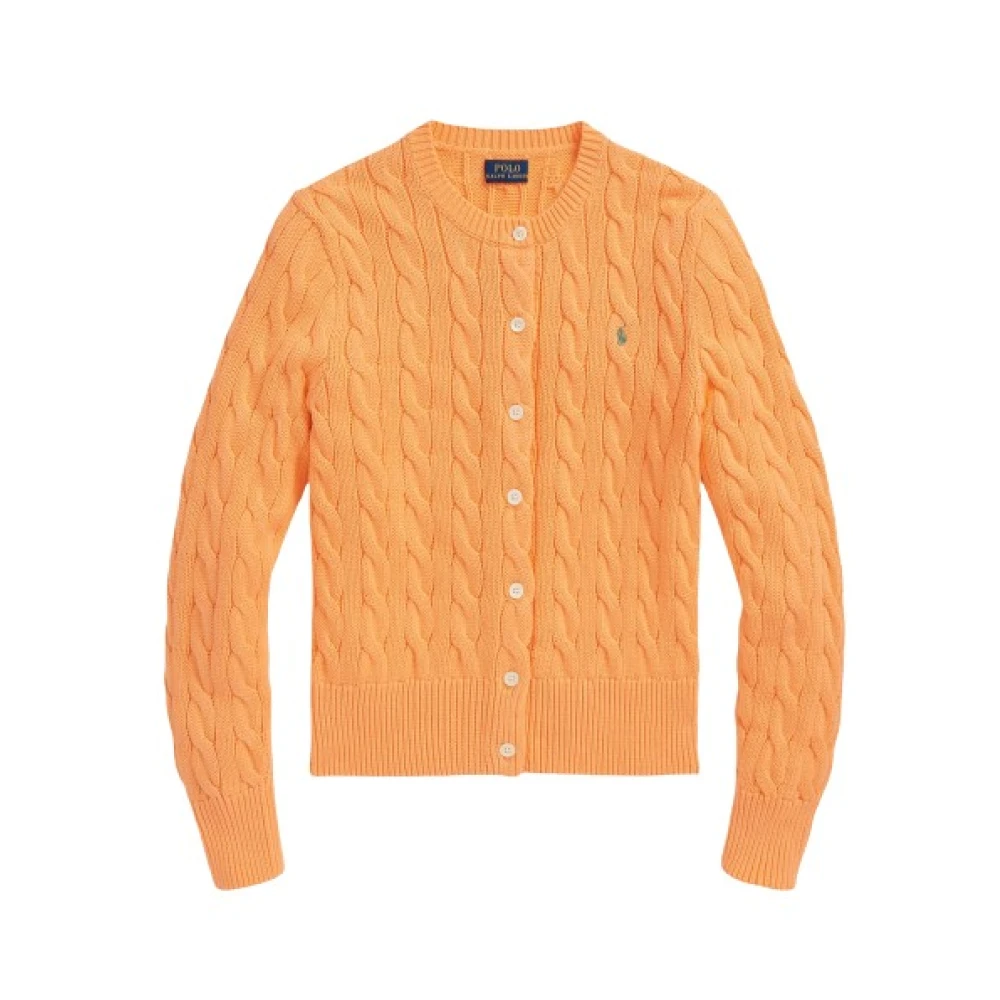 Polo Ralph Lauren Gebreide katoenen cardigan Orange Dames