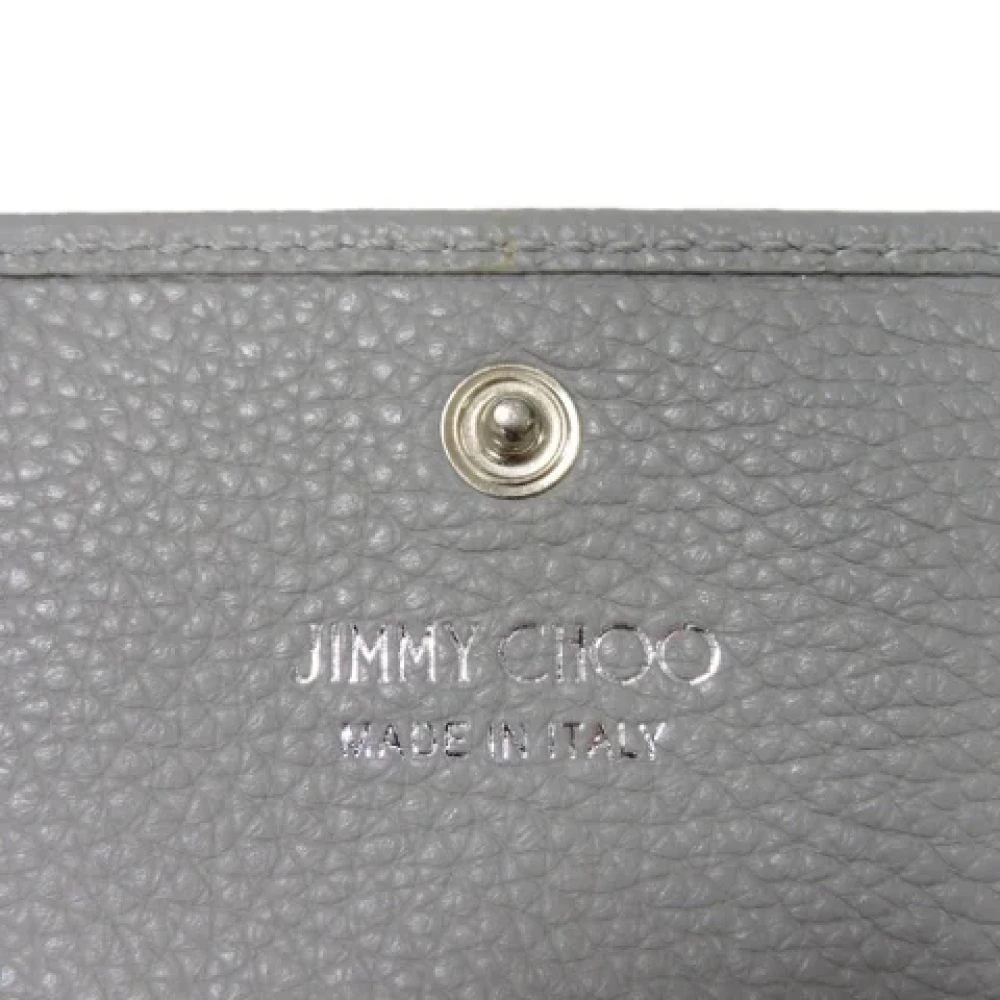 Jimmy Choo Pre-owned Leather wallets Gray Dames