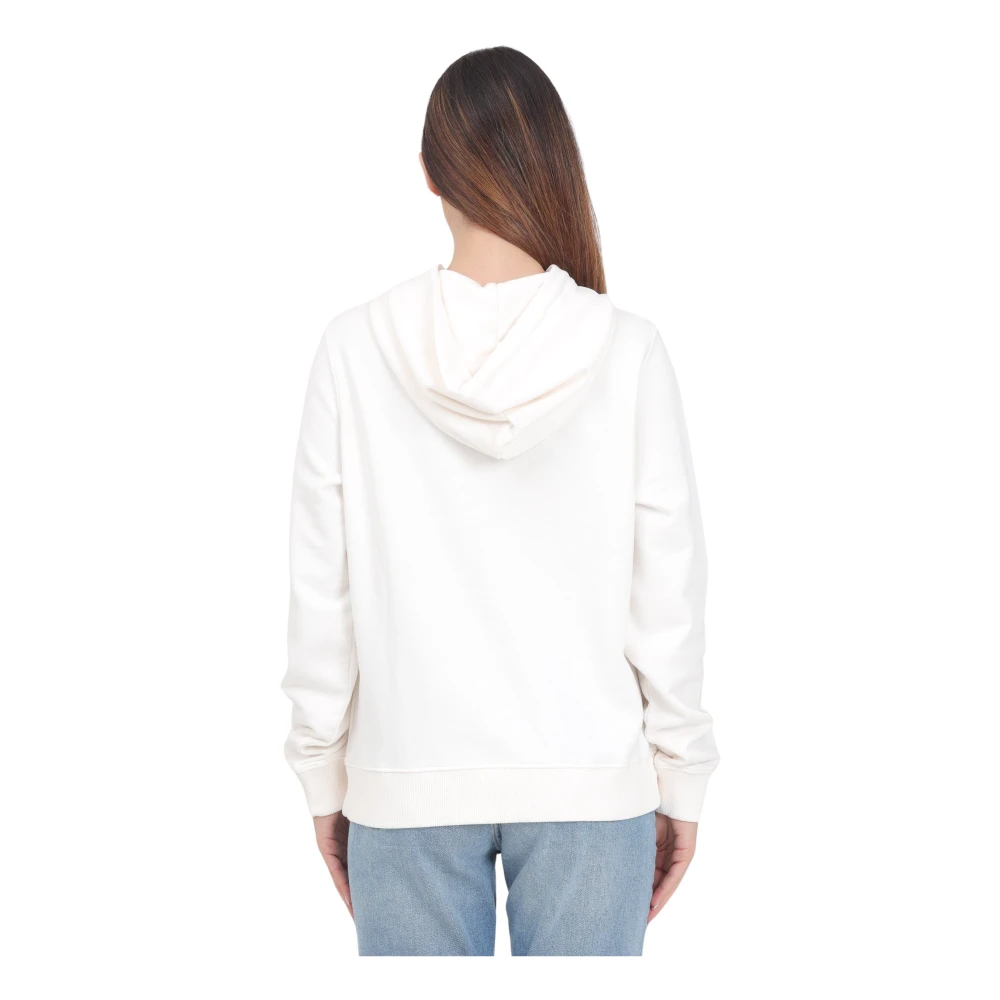 Tommy Jeans Witte Dames Hoodie met Vlagprint White Dames