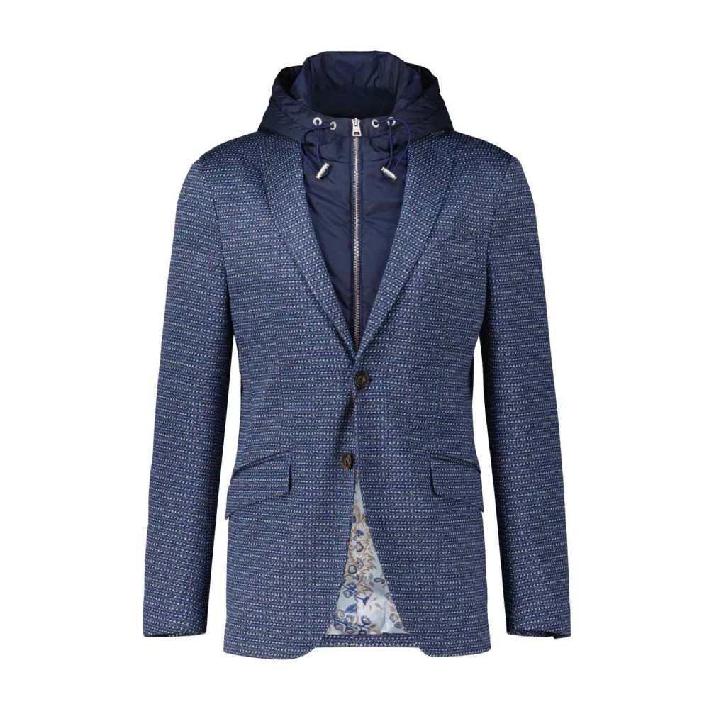 ETRO Jas met Verwijderbare Inzet en Paisley Voering Blue Heren