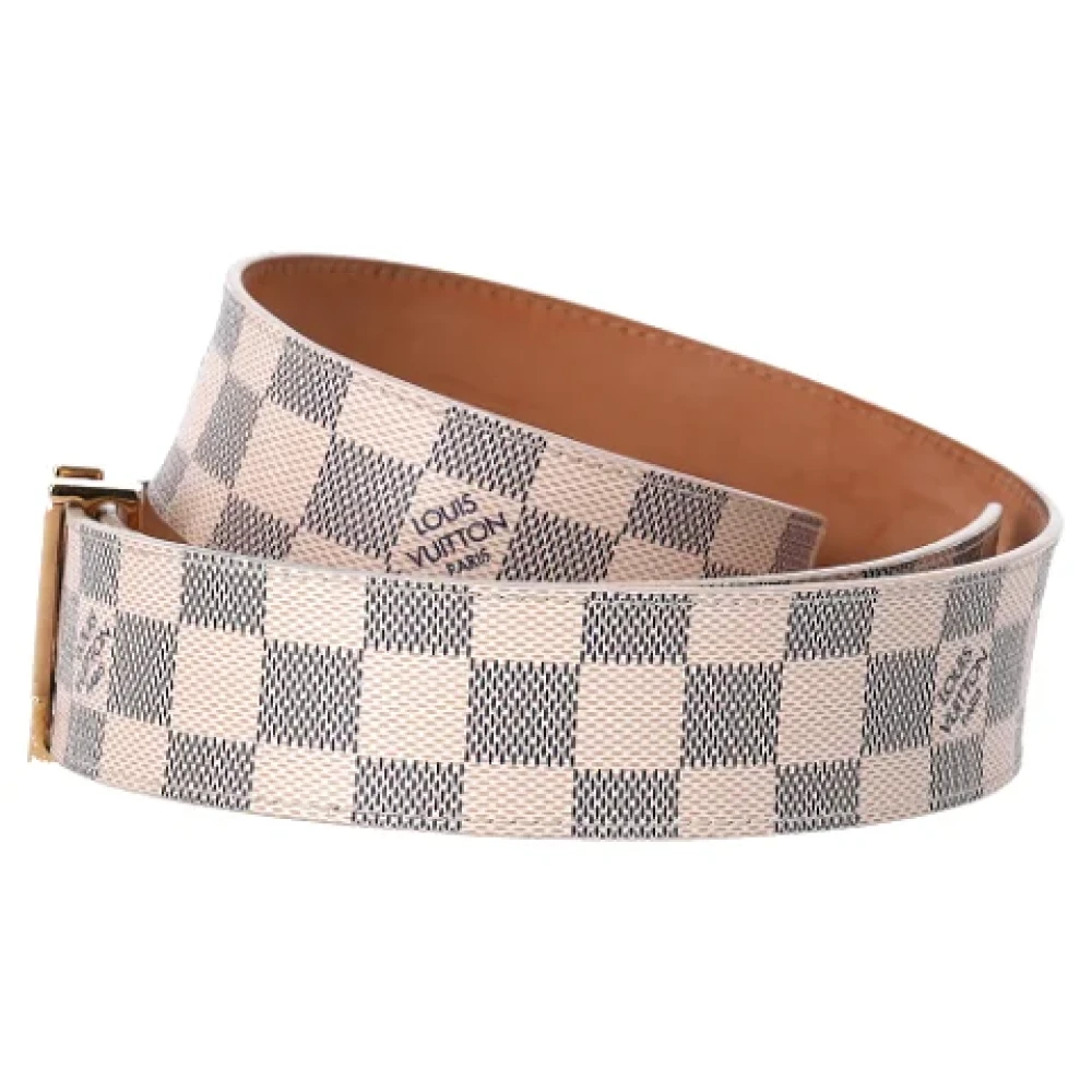 Louis Vuitton Vintage Pre-owned Leather belts Beige Dames